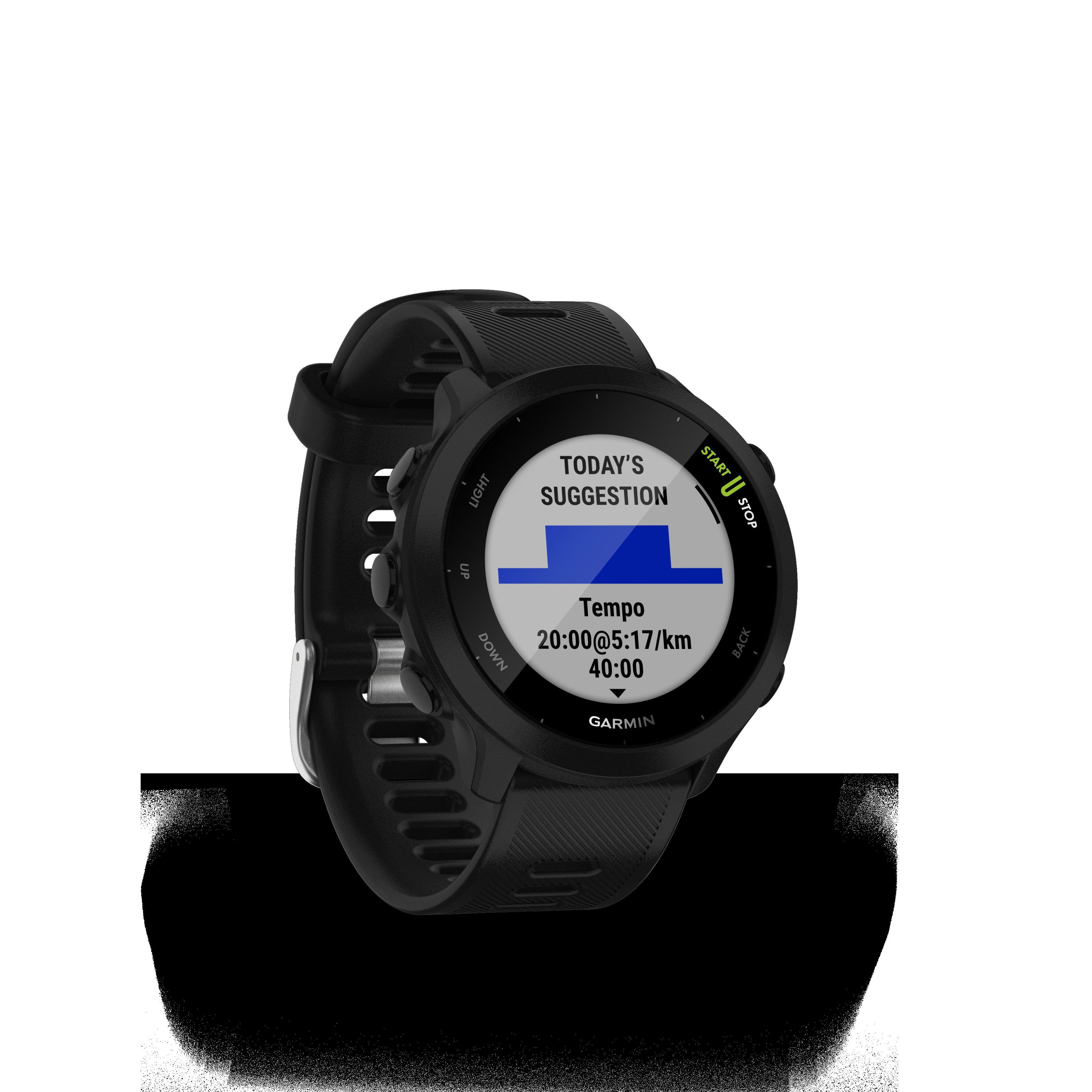 Garmin), FORERUNNER cm/1,04 Garmin Zoll, Multisport- schwarz 55 | schwarz Smartwatch GPS-Laufuhr (2,64