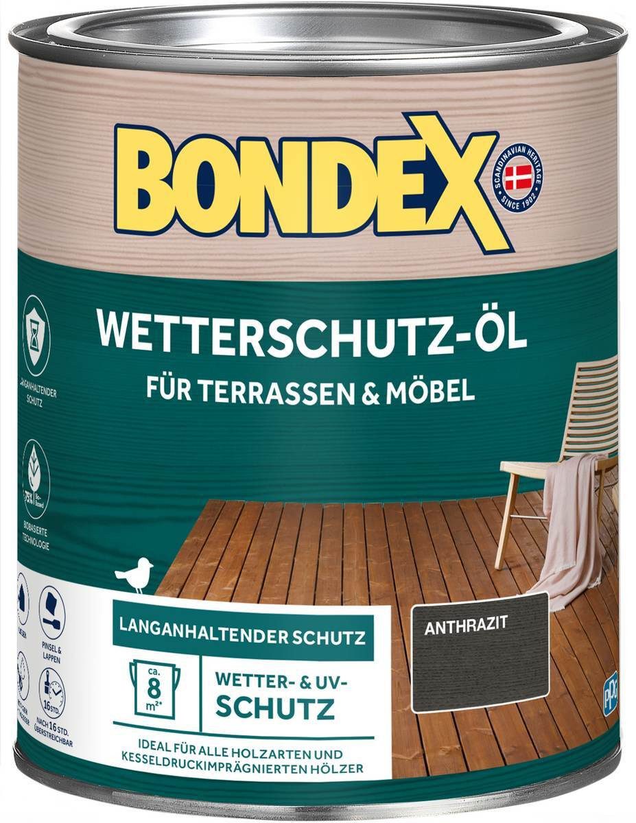 Bondex Wetterschutzfarbe BONDEX Wetterschutz-Öl für Aussen, UV-Schutz, matt, wasserabweisend, A