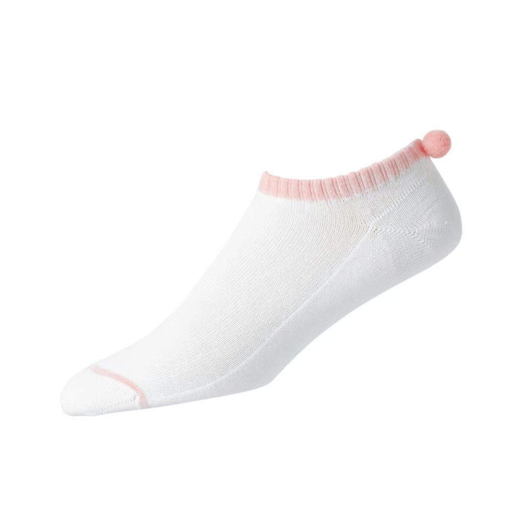 FOOTJOY Sportsocken FootJoy Golf Socken ProDry Lightweight Pom Pom Weiß-Rose UK 4 - 7