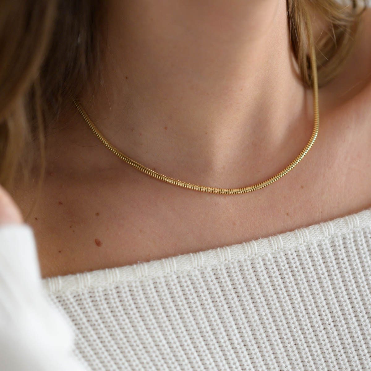 Materia Goldkette Damen Schlangenkette Gold 3mm K54, Sterlingsilber, vergol günstig online kaufen