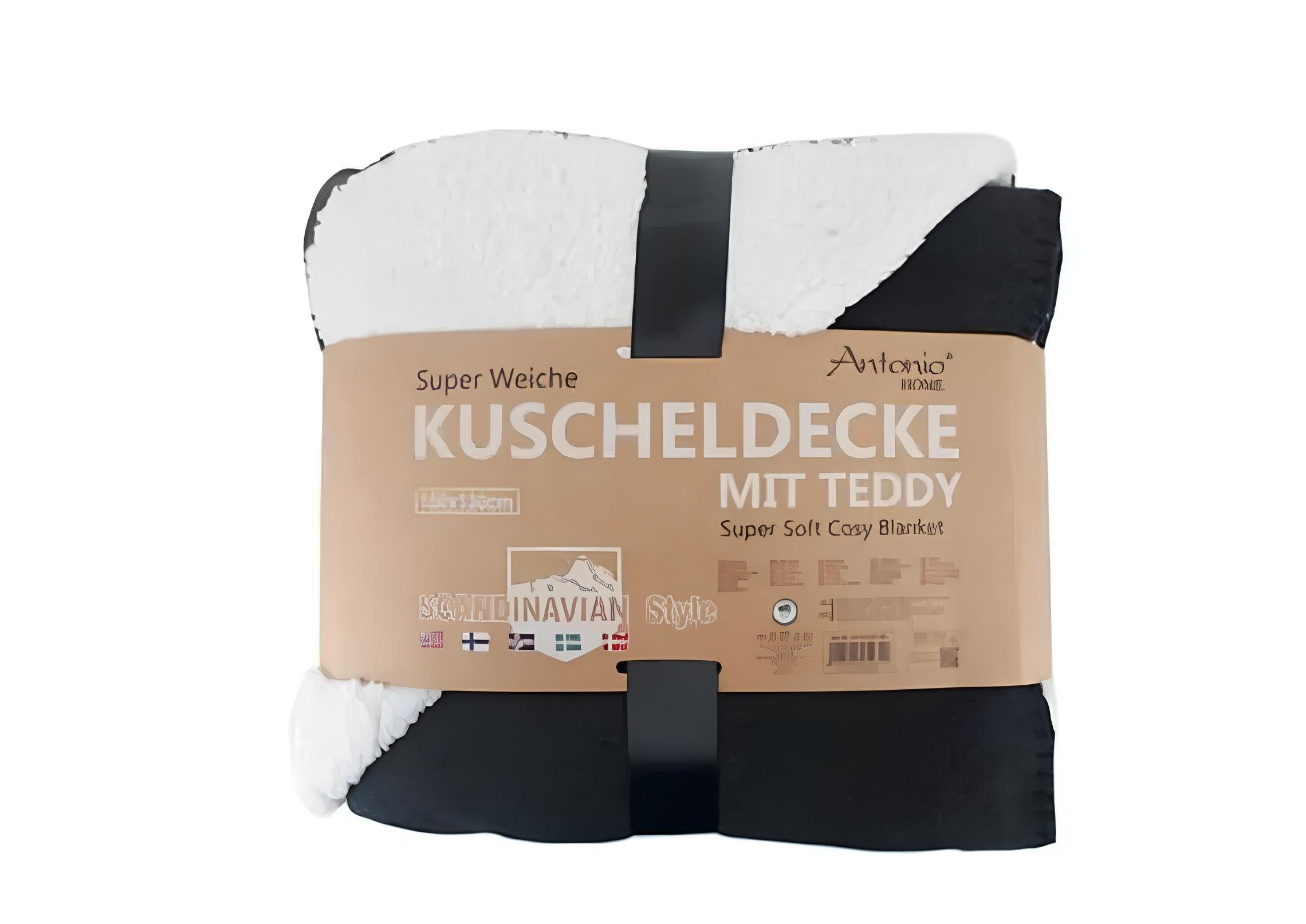 Wohndecke Kuscheldecke, Antonio, Wendemöglichkeit Schwarz