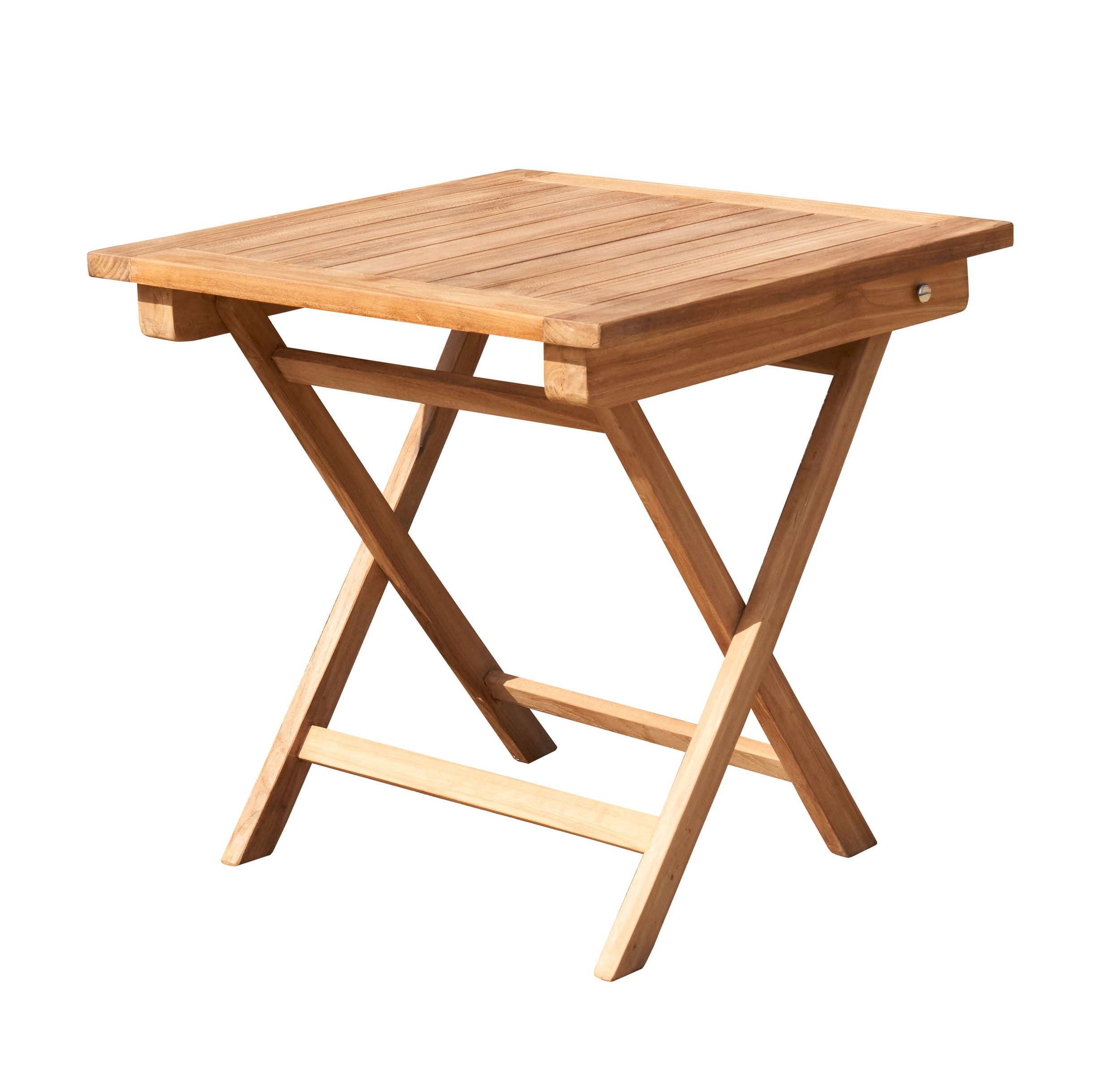 LC Garden Gartentisch Riva Teak Klapptisch quadratisch 50x50x50cm
