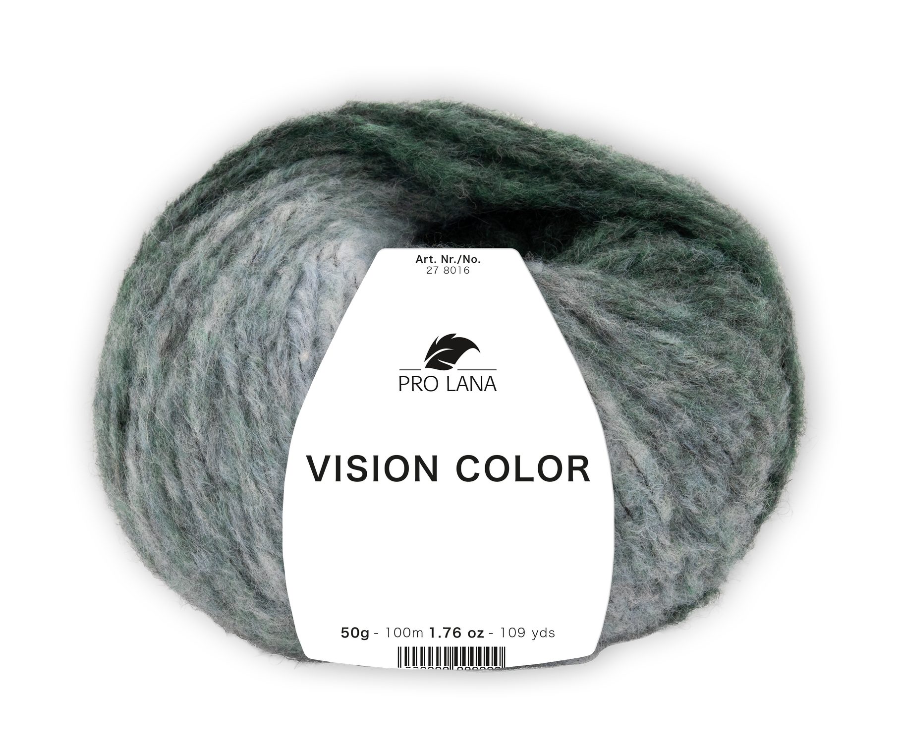 Pro Lana VISION COLOR Häkelwolle, 100 m (Zeitlose Strickstücke wie Pullover, Schals oder Accessoires mit raffinierter Farbwirkung), 50 g