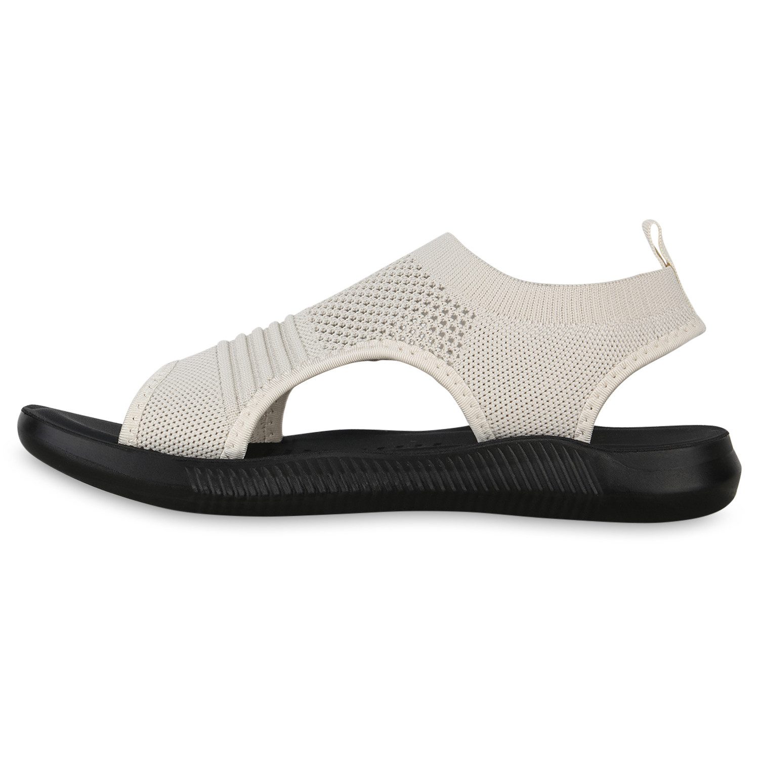 VAN HILL 841662 Sandale Damen Komfort Sandalen Bequeme Strick Freizeit günstig online kaufen