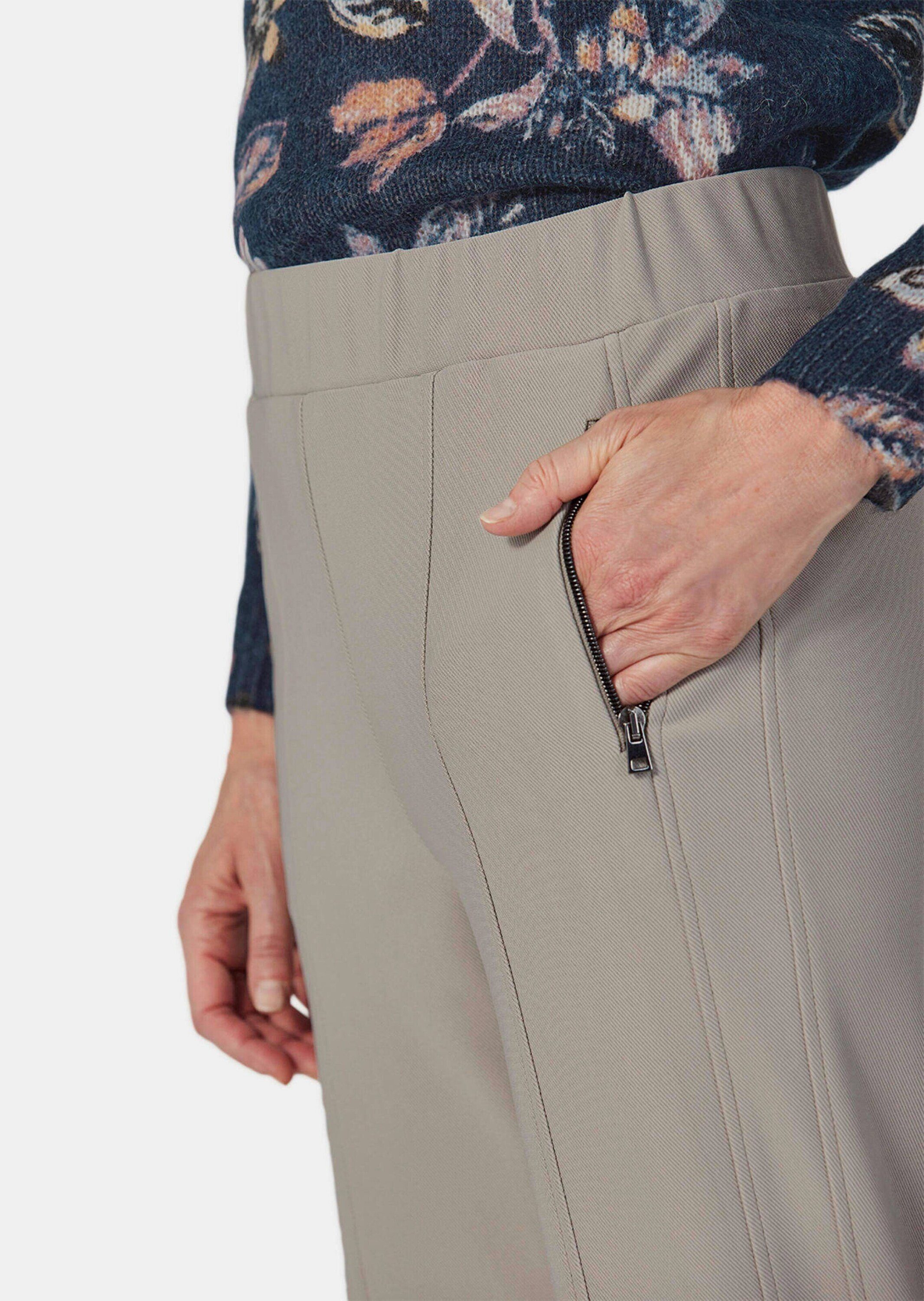 Schlupfhose Joggpant Reißverschlusstaschen GOLDNER Kurzgröße: mit