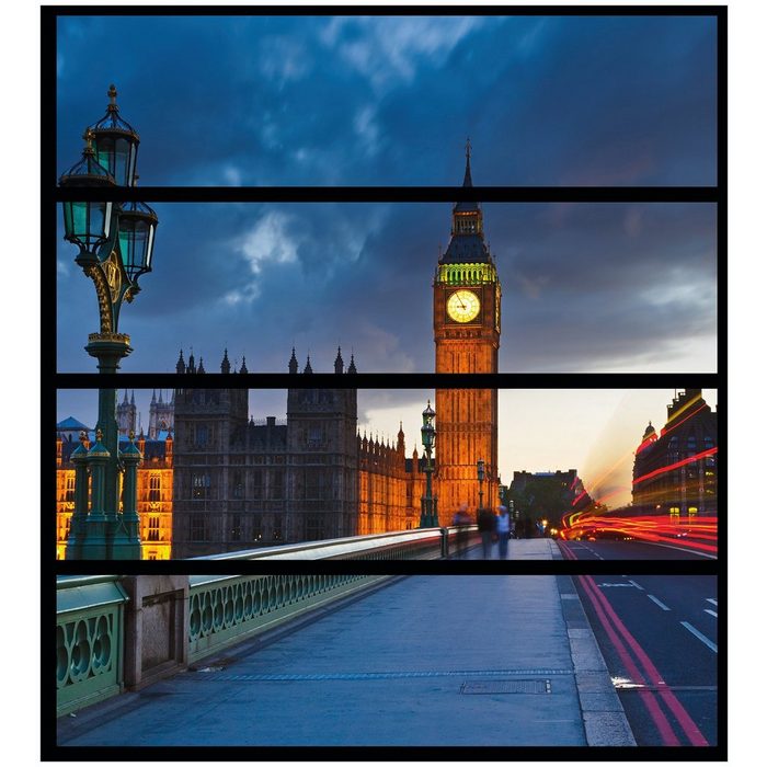 Wallario Möbelfolie London- Big Ben bei Nacht