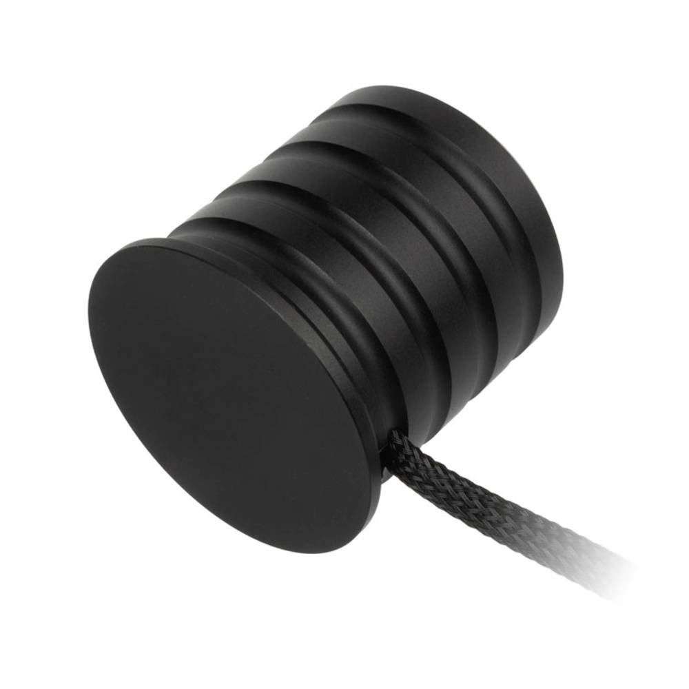 AlphaCool PC-Gehäuse Powerbutton mit Taster, 19mm (beleuchtet) - Deep Black 17434