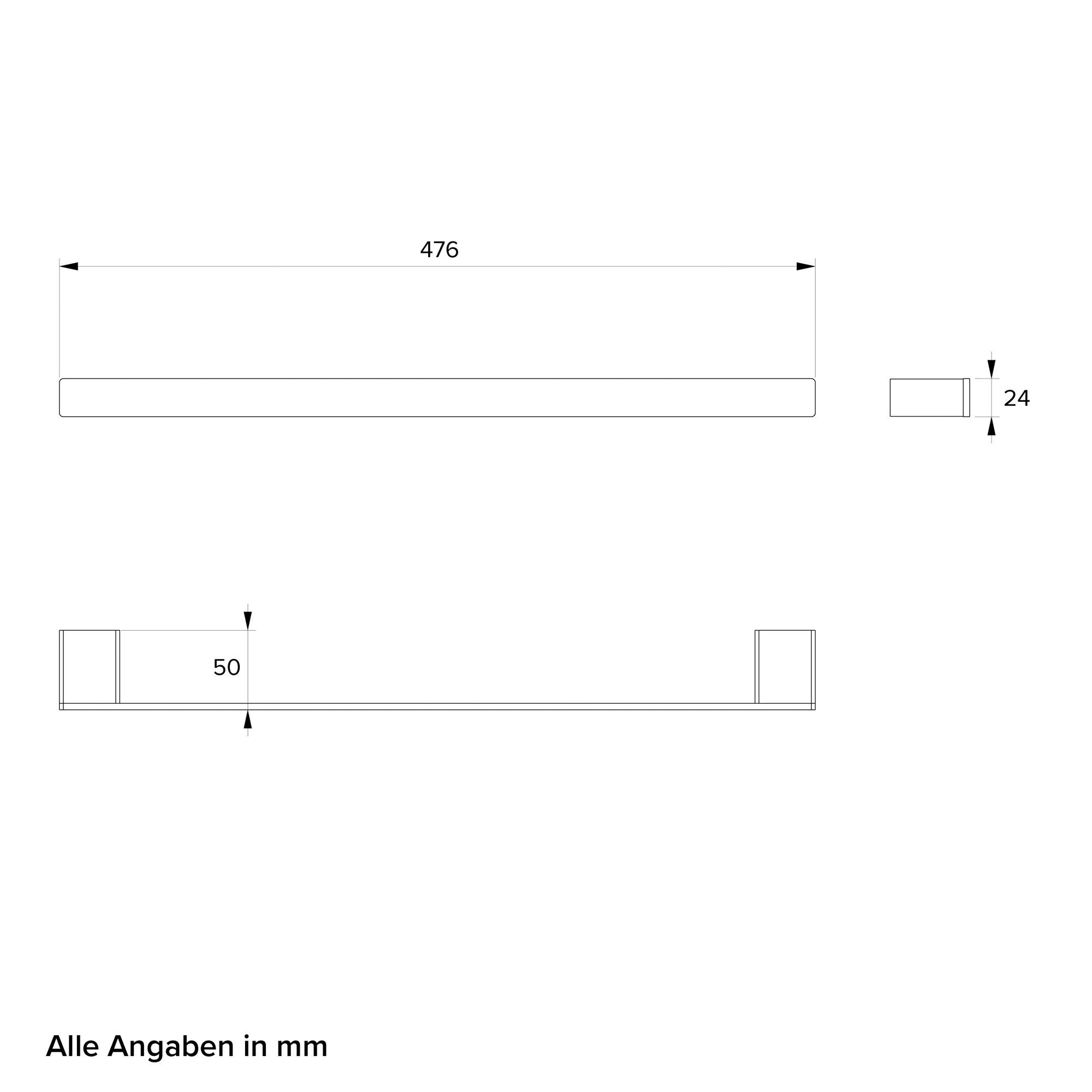 CHRIS BERGEN Handtuchhalter Badetuchhalter Handtuchstange lang Wandmontage, günstig online kaufen