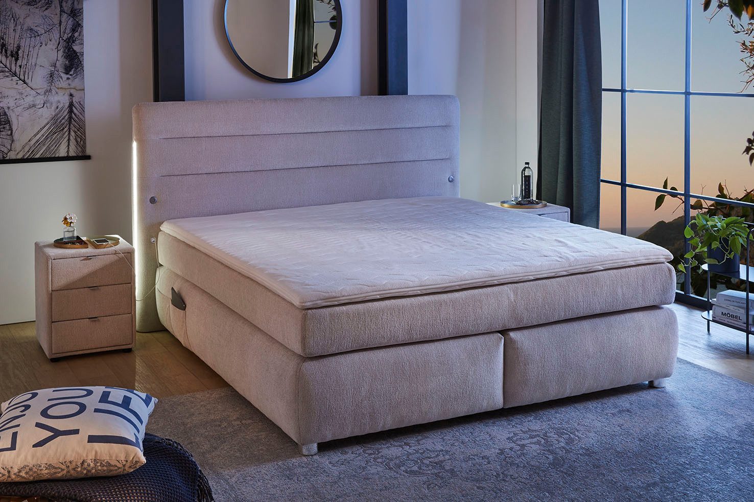 Jockenhöfer Gruppe Boxspringbett Livia, inklusive LED-Beleuchtung, günstig online kaufen