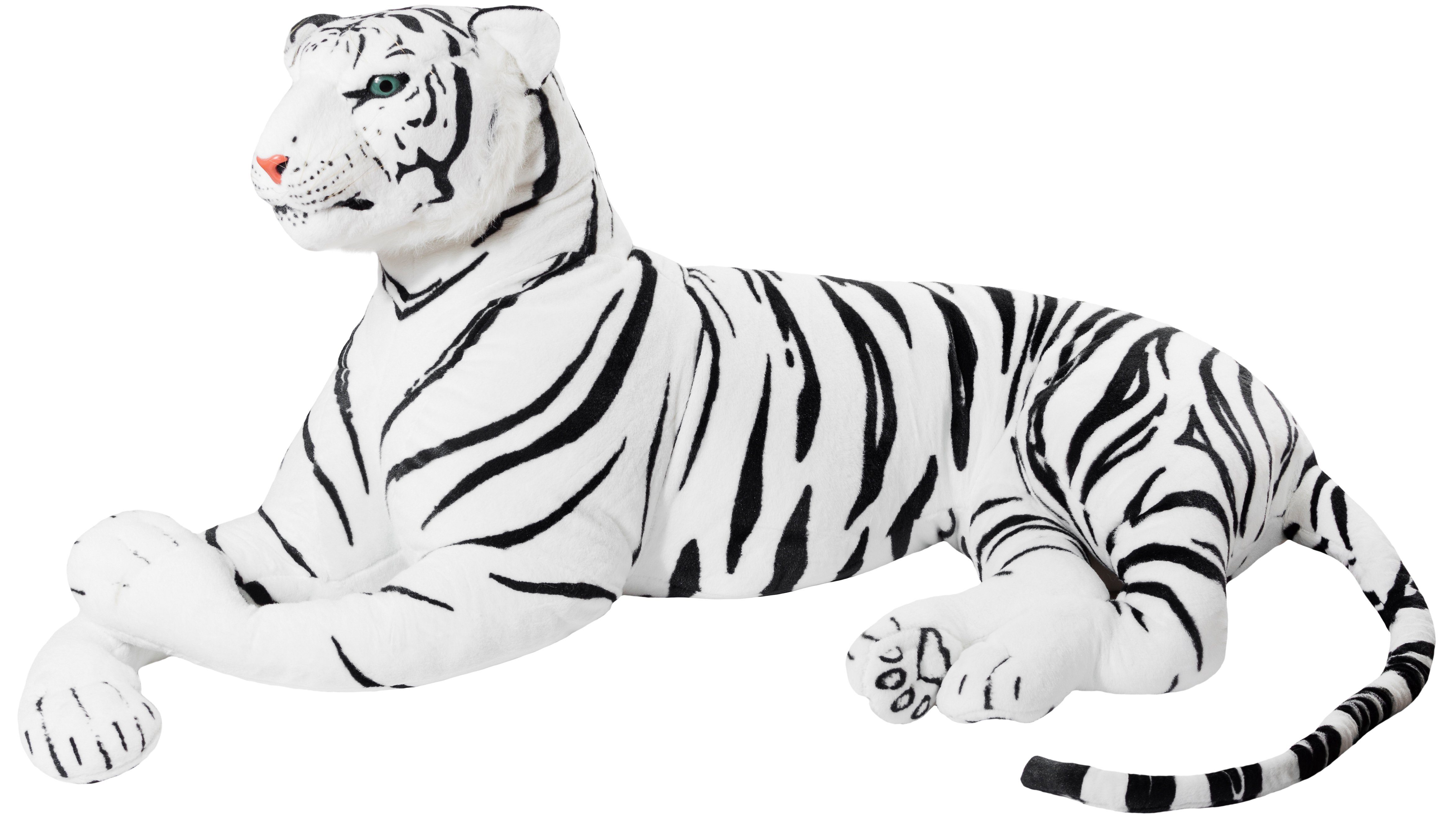 BRUBAKER Kuscheltier XXL Riesiger Tiger 150 cm liegend (1-St., König des Dschungels), Stofftier Plüschtier
