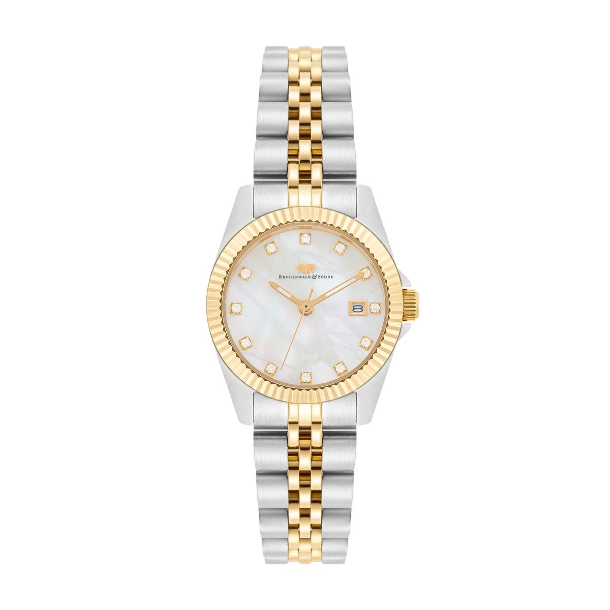 Rhodenwald & Söhne Quarzuhr Cassina silber/gelbgold, Armband aus Edelstahl günstig online kaufen