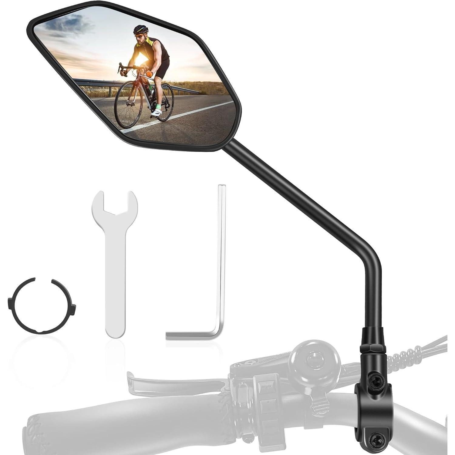 Fahrradspiegel Fahrradspiegel E-Bike Links HD 360° Drehbar Klappbar Schlagfestes