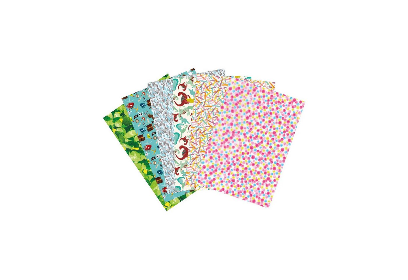Thumbnail - décopatch Bastelkartonpapier Pack. 30 Blatt -Papier 30x40cm 6 Designs Sortierung Kinder - PS30A20C, DECO-Papiers