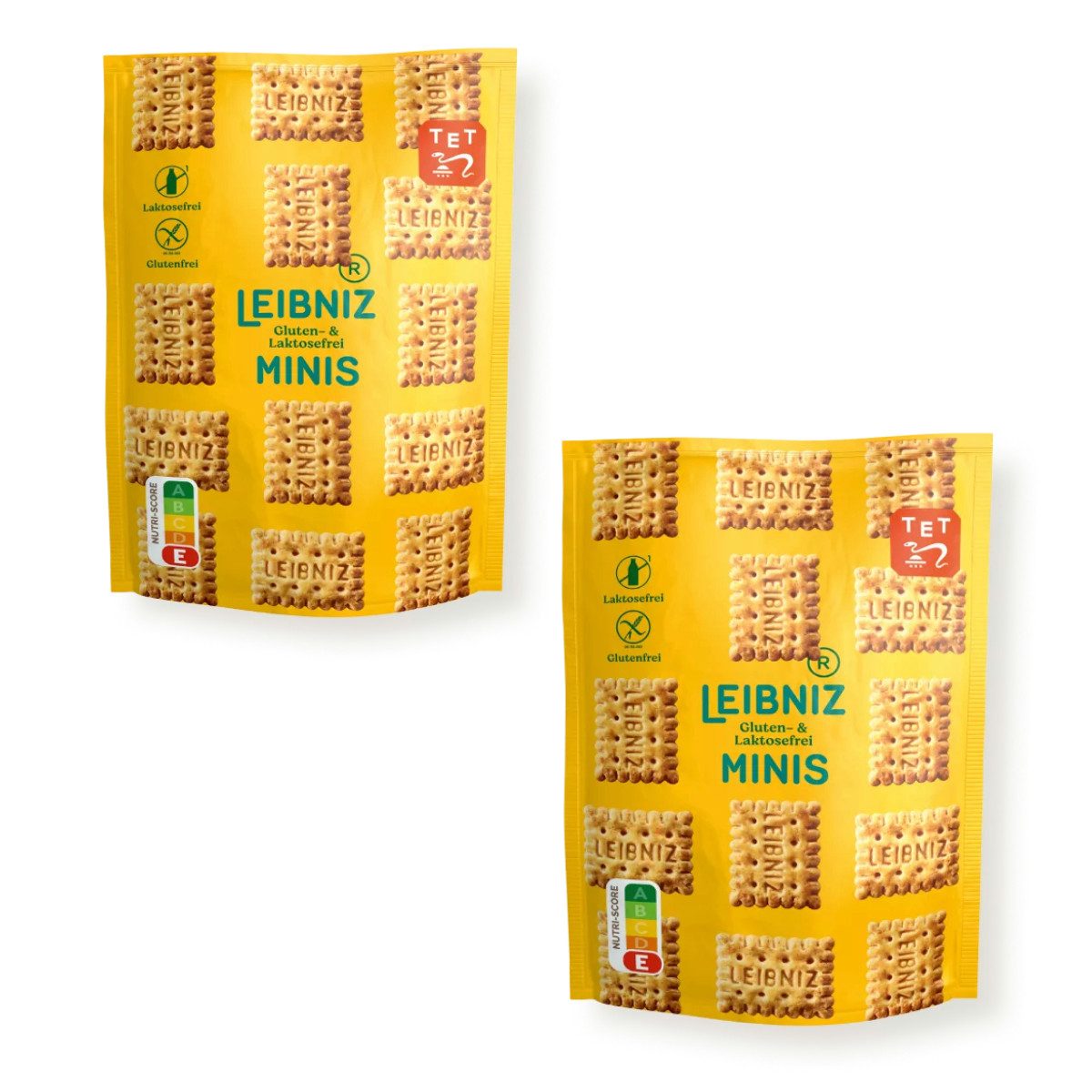 LEIBNIZ Kekse, Leibniz MINIS gluten und laktosefrei leckere Butterkekse 100g 2er Pack