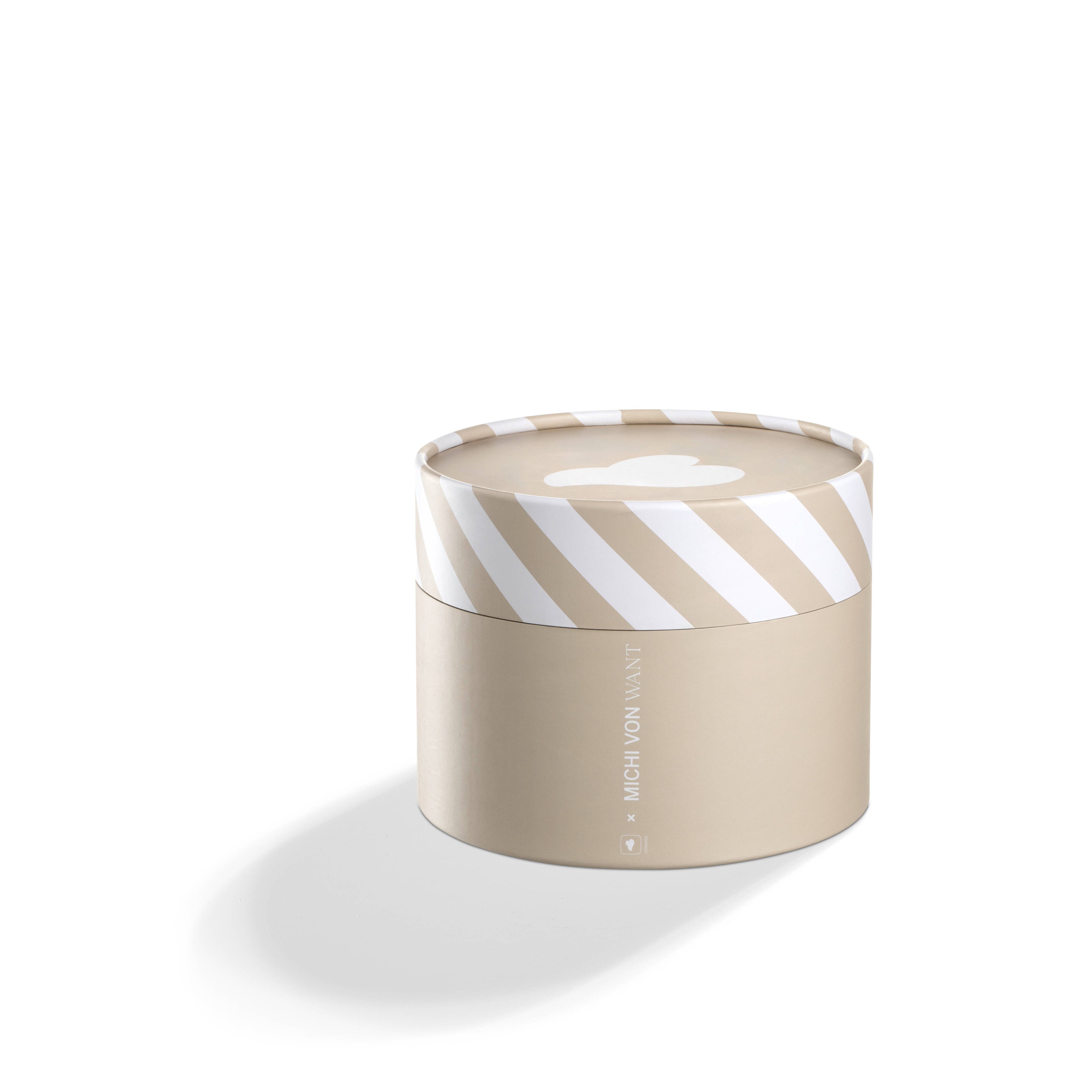 LEONARDO Tischvase LEONARDO X MICHI VON WANT, Handgefertigtes Unikat, Farbglas beige, organische Form, Blickfang