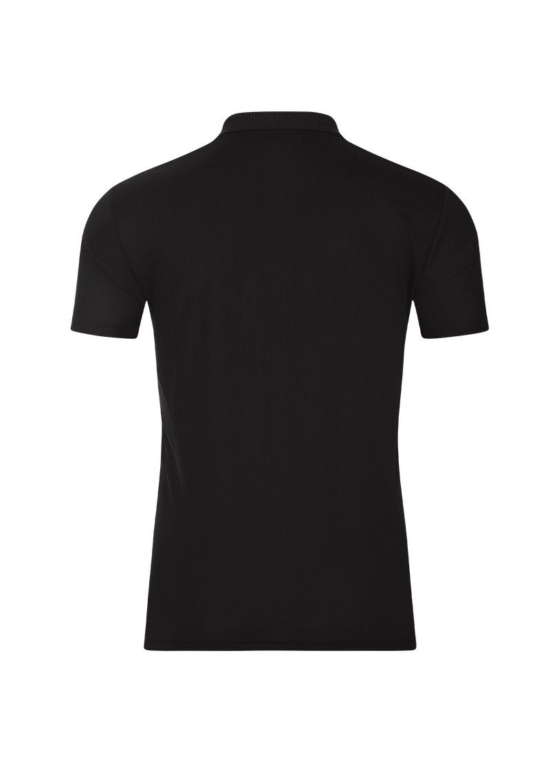 Trigema Poloshirt TRIGEMA Klassisches schwarz Poloshirt COOLMAX®