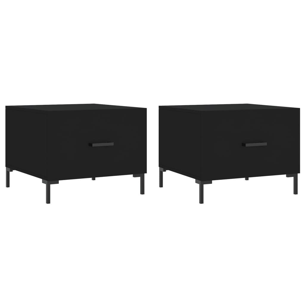 vidaXL Couchtisch Couchtische 2 Stk. Schwarz günstig online kaufen