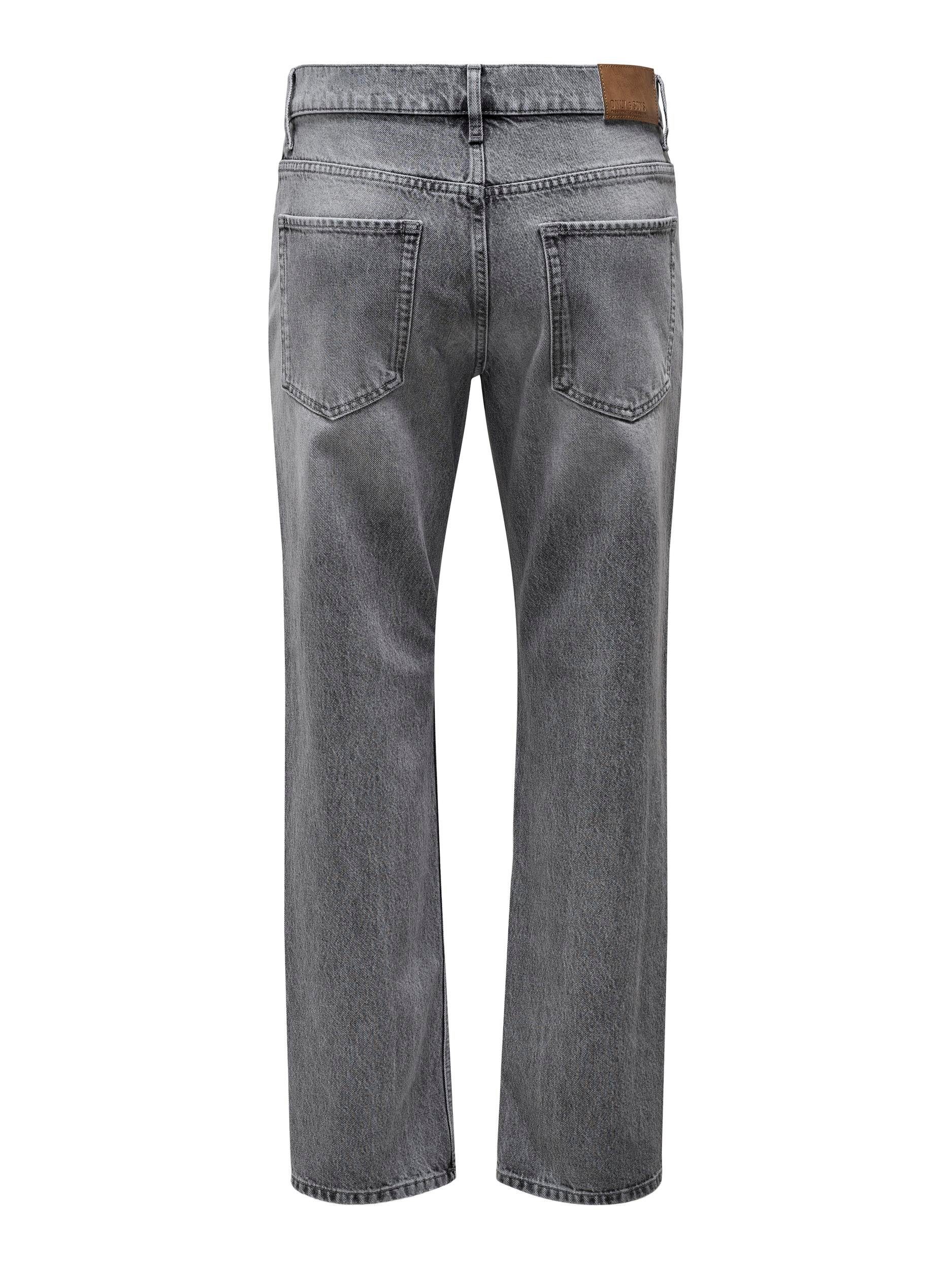Medium SONS Denim ONLY DNM DOT Loose-fit-Jeans Grey 0017 & STRAIGHT NOOS ONSEDGE BROMO