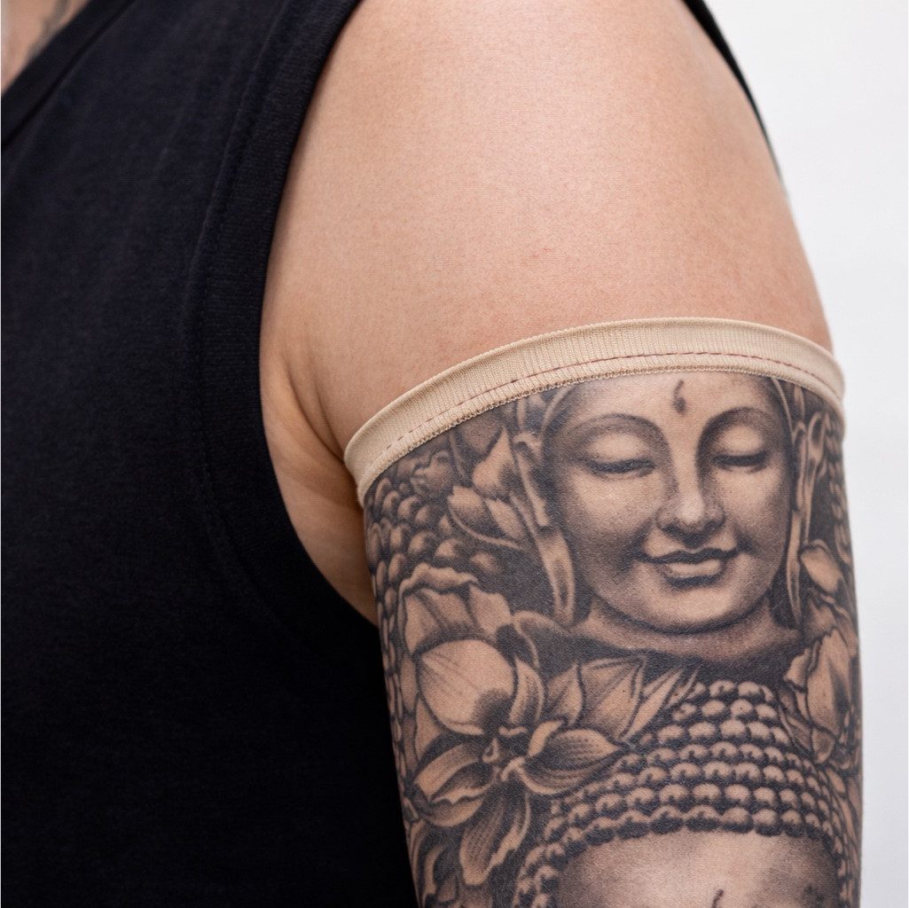 TK Gruppe Kostüm Tattoo Ärmel Nylon – 5X täuschend echt - Fasching & Karneval