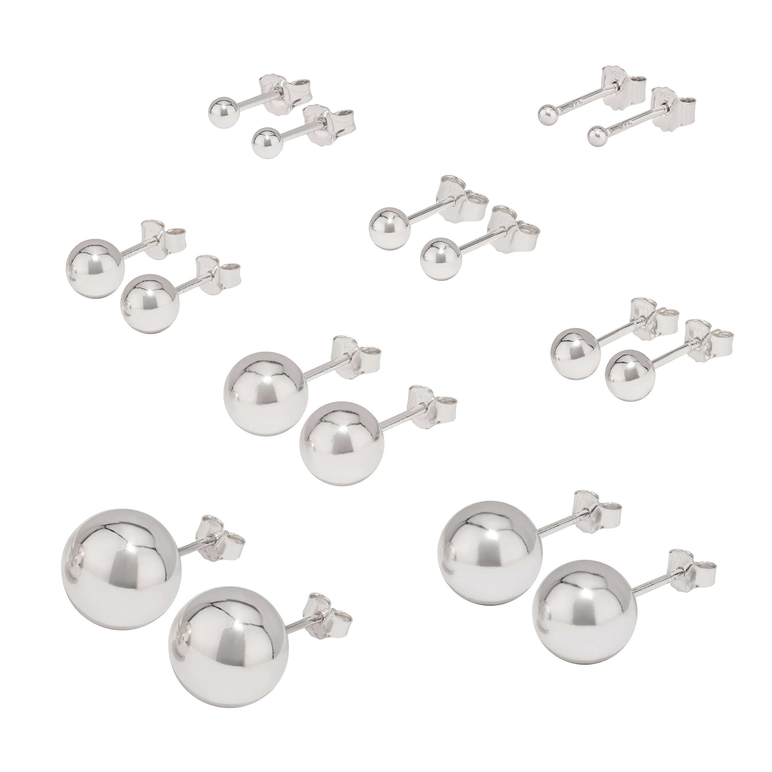 NKlaus Paar Ohrstecker Paar Kugel Ohrstecker 925 Sterling Silber Kugelste günstig online kaufen