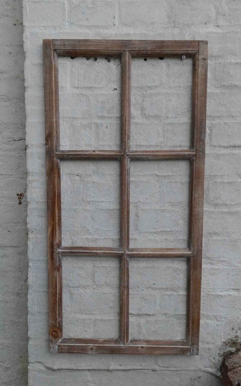 Deko-Impression Wanddekoobjekt Fenster Sprossenfenster Bilderrahmen Wanddekoration Holz braun 85 x 43 (1 St)