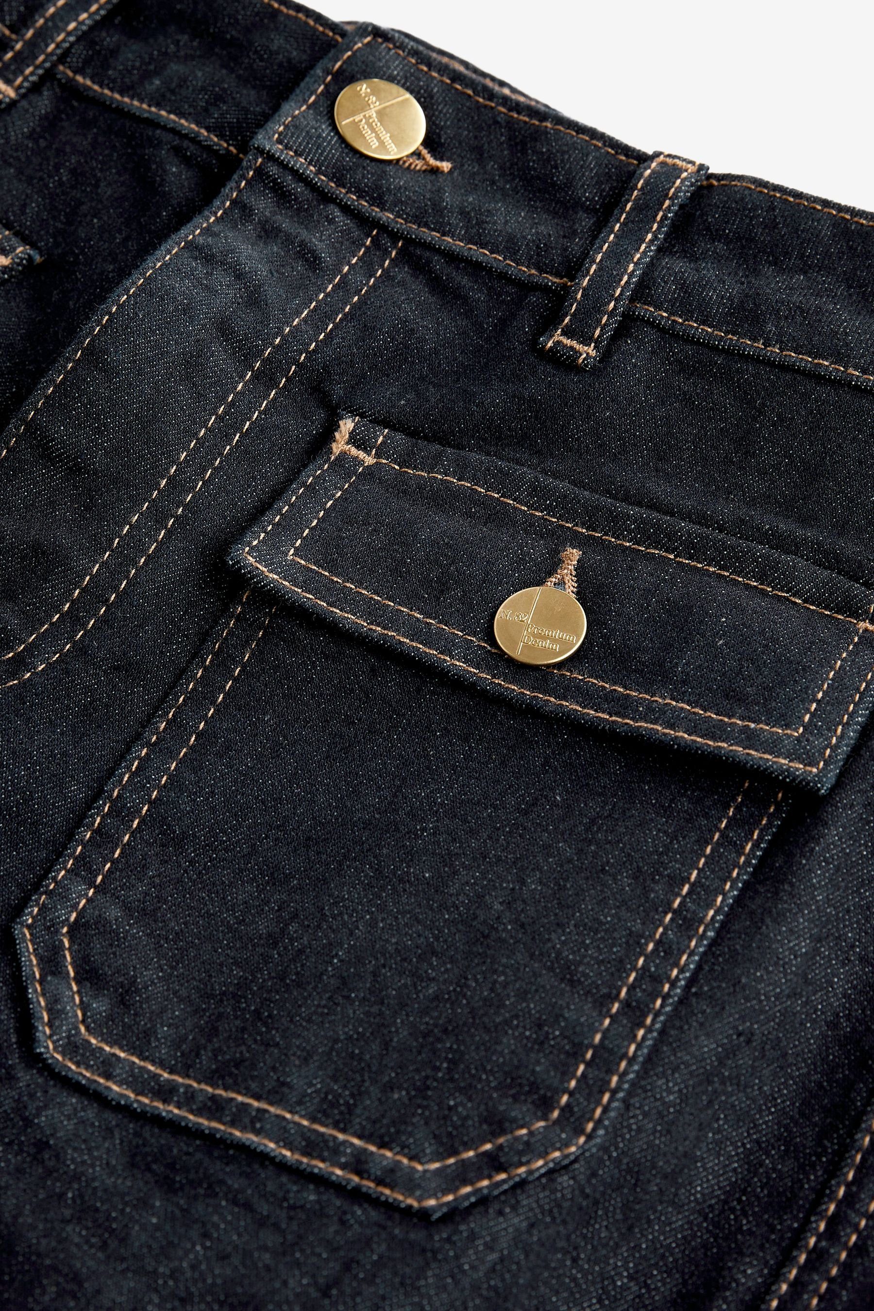 Next Straight-Jeans Premium Jeans mit (1-tlg) Fronttasche geradem und Bein