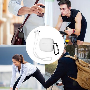 kwmobile Kopfhörer-Schutzhülle 2in1 Hülle und Halteband für Apple AirPods 3, Kopfhörer Band Strap und Case Set