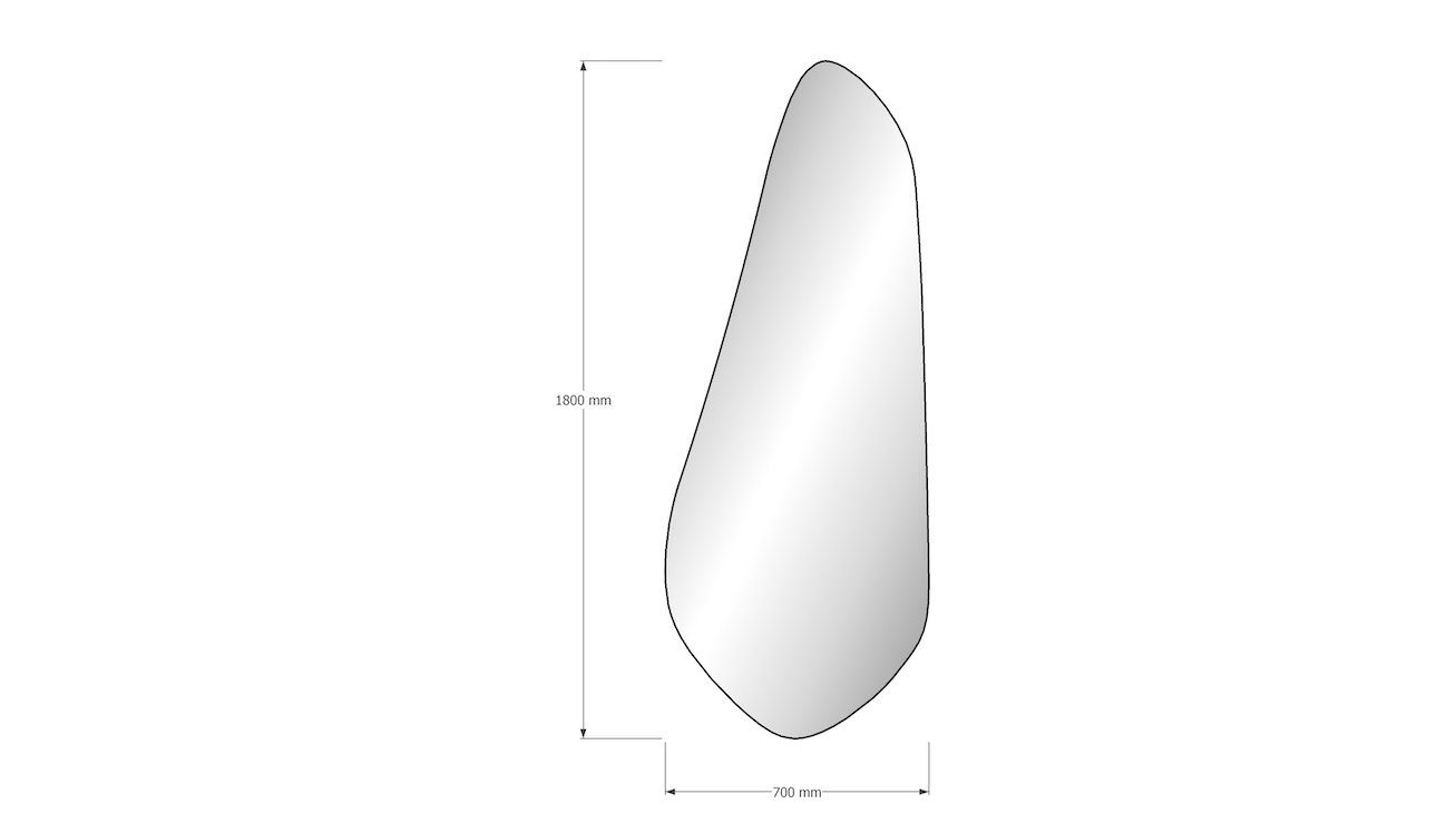 BOMINICA Unregelmäßiger Wandspiegel, Goldener Rahmen, 50,8 X 71,1 Cm – Asymmetrisches Design Für Bad, Wohnzimmer & Flur