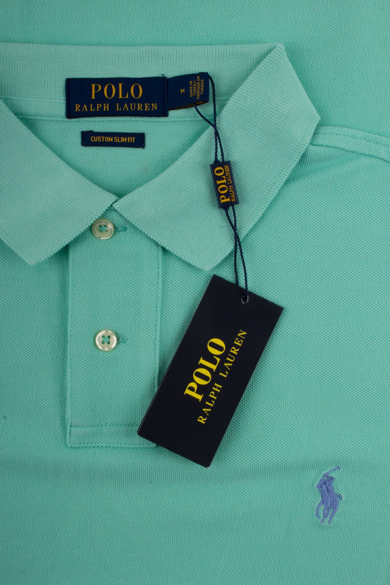Ralph Lauren Lauren Poloshirt – Ralph Poloshirt Fit - Blau Herren Herren Poloshirt Classic Aquagrün