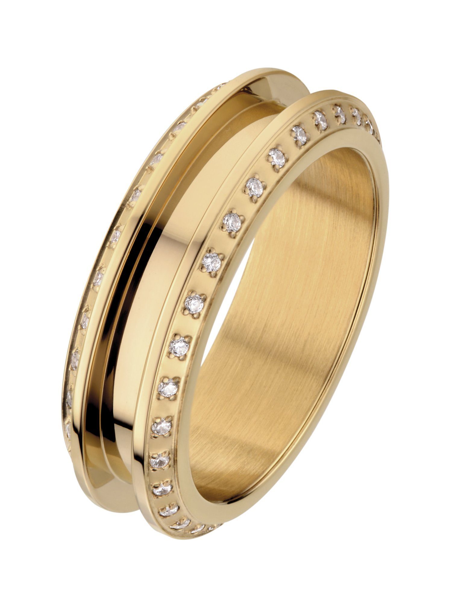 Bering Fingerring Bering Damen-Damenring Edelstahl Zirkonia