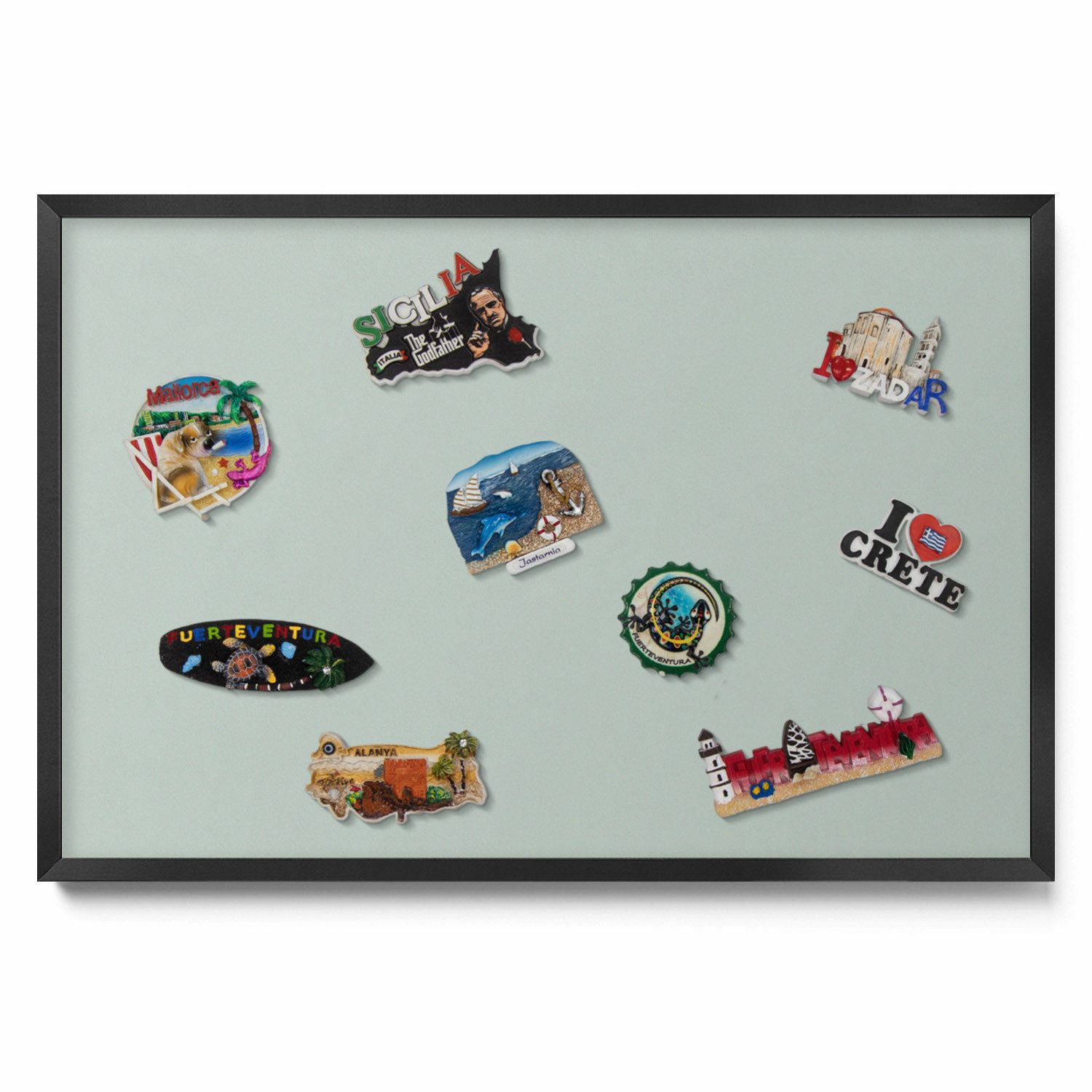 Tulup Magnettafel mit schwarzem Rahmen, einfarbigen Farben, für das Homeoffice, Magnetisches Memoboard Dekorative für Erinnerungen