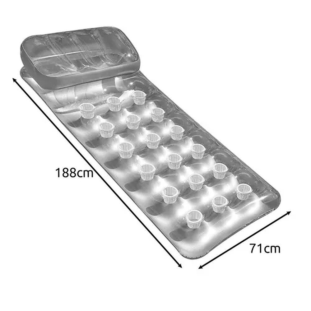 Intex Luftmatratze Badeliege Schwimmliege Wasserliege, (Spar-Set, 1-St., 188 x 71 cm bequem), Kopfteil, 2 Luftkammern, bis 100 kg
