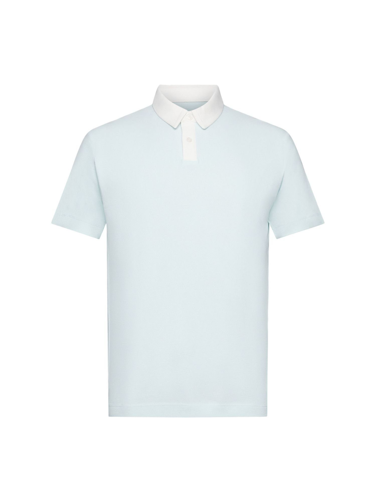 Esprit Collection Poloshirt Poloshirt aus Baumwoll-Piqué LIGHT AQUA GREEN