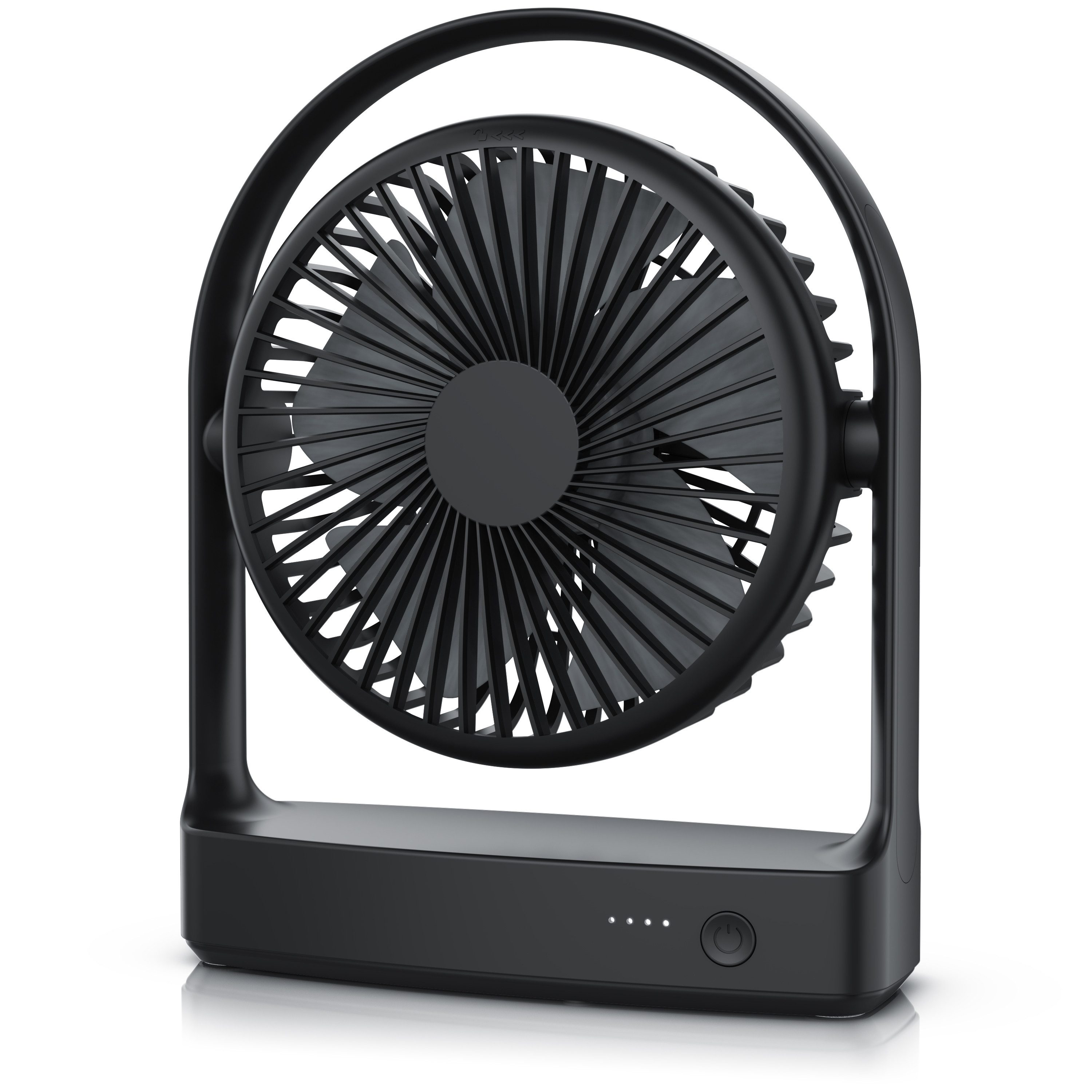 Akku-Ventilator Tischventilator sehr leise, USB Mini Desk Fan, Schreibtischventilator