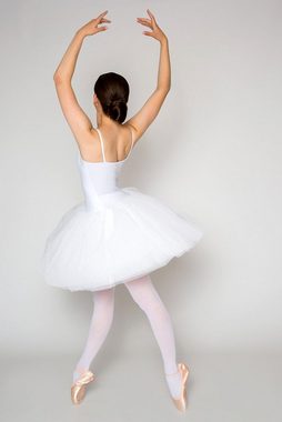 tanzmuster Tüllkleid Damen Ballett Übungs-Tutu Alda aus 8 Lagen festem Tüll zum Reinschlüpfen fürs Kinder Ballett