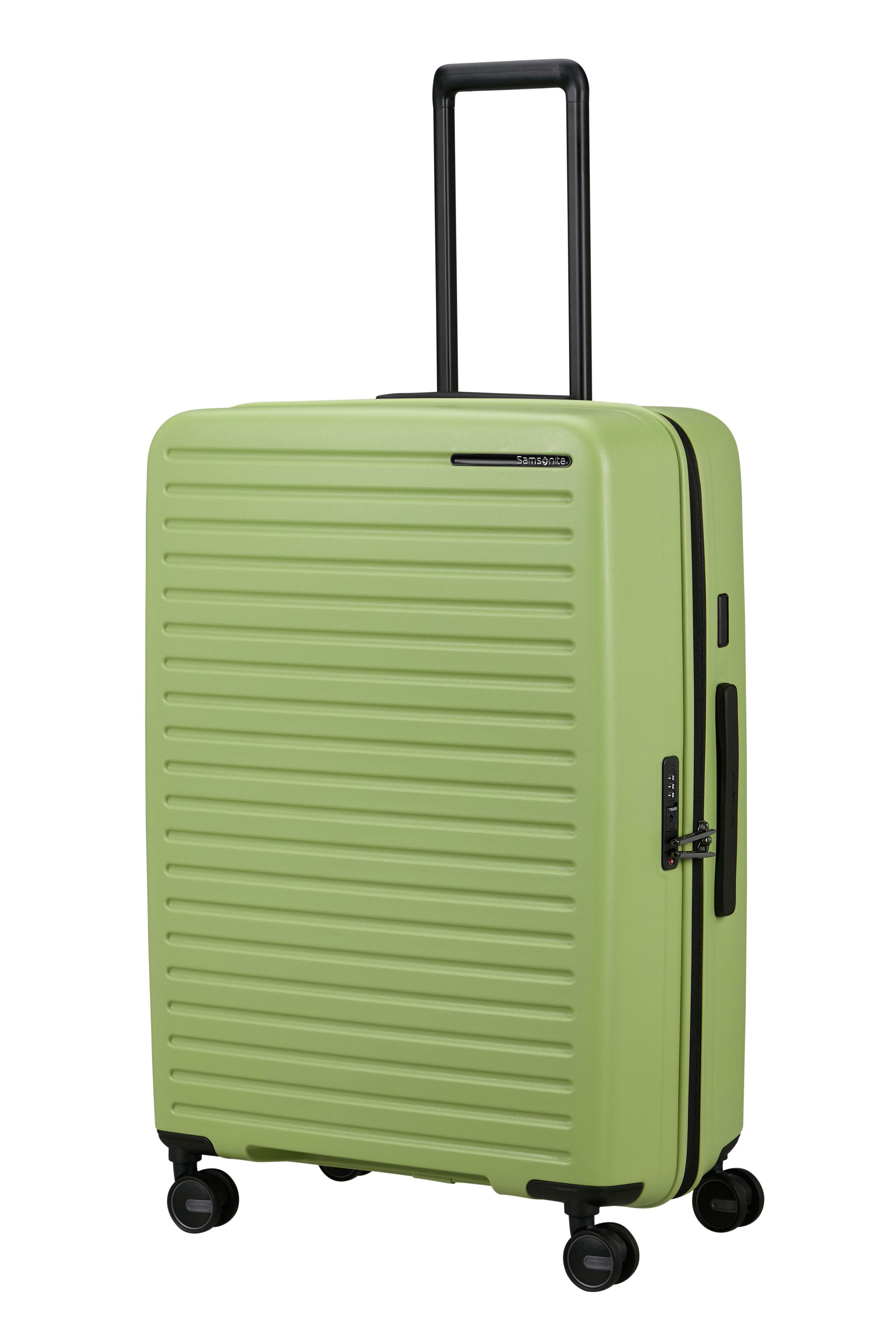 Samsonite Hartschalen-Trolley RESTACKD, verschiedene Größen und Farben, 4 Rollen, für Urlaub, Reise, Ferien und Geschäftsreise, mit Volumenerweiterung