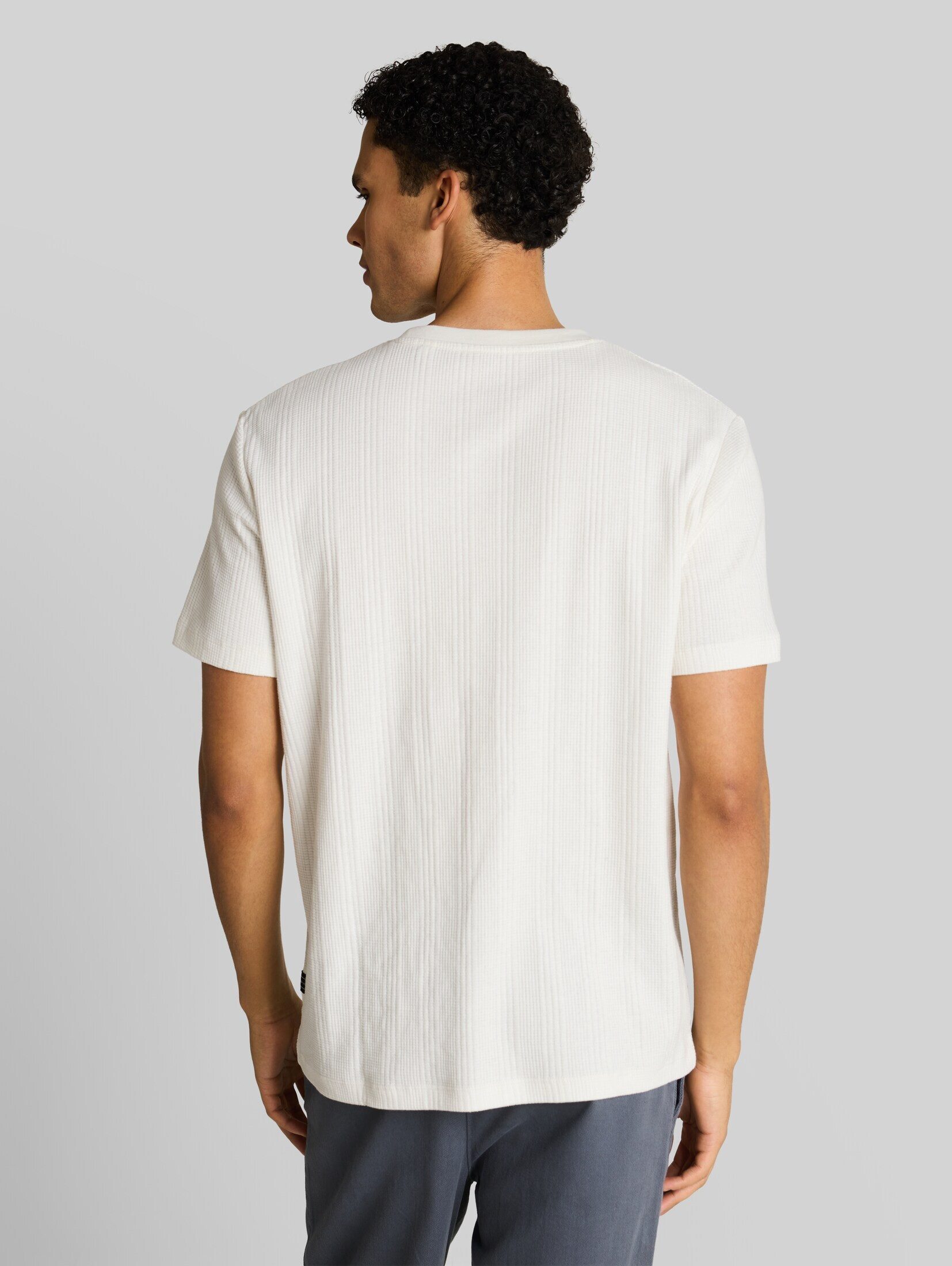 TOM TAILOR Denim T-Shirt T-Shirt T-Shirt mit Waffelstruktur