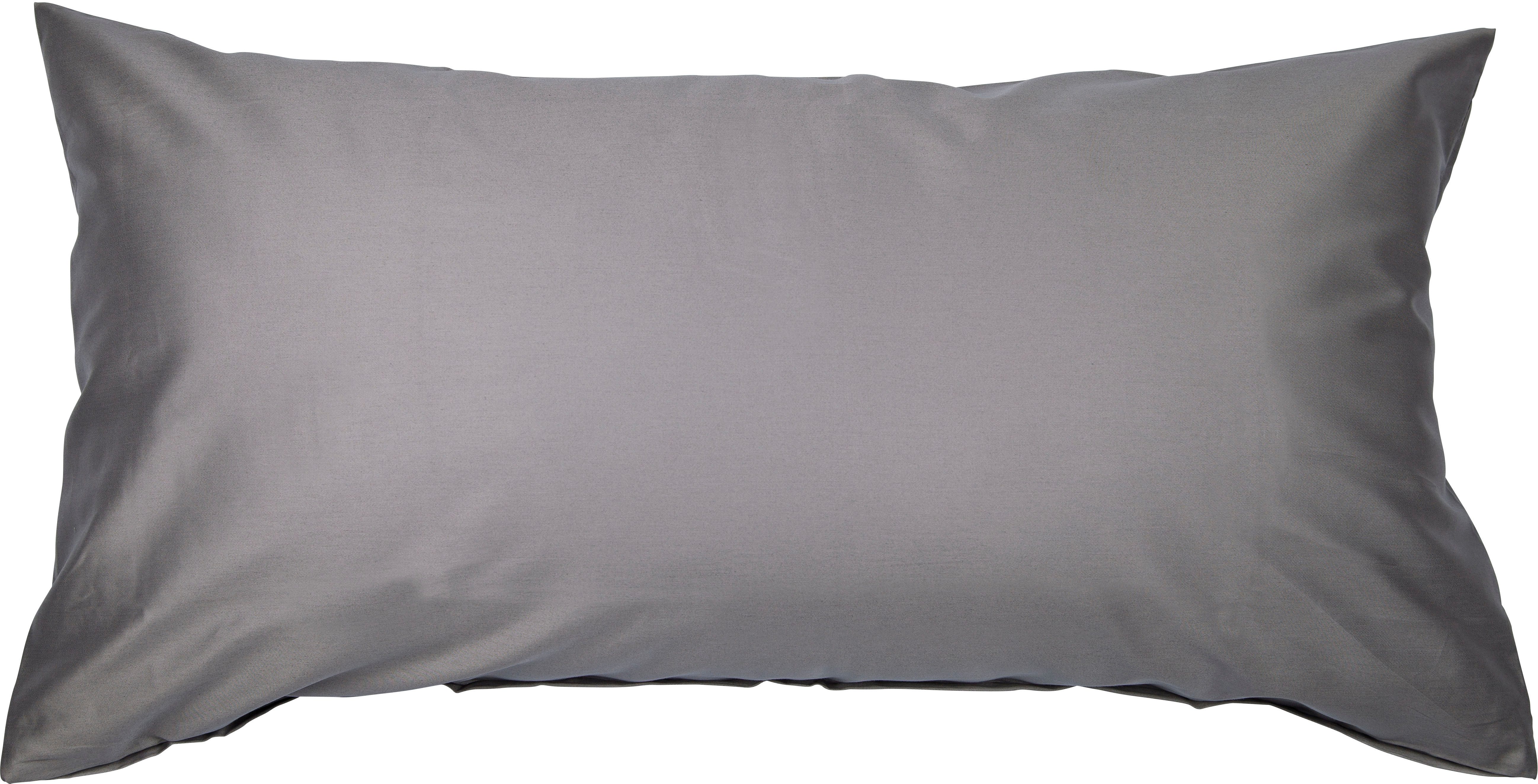 Janine Kissenbezug Colors Mako Satin, (2 Stück), mit Reißverschluss, uni Kissenhülle, feinfädig, 100% Baumwolle