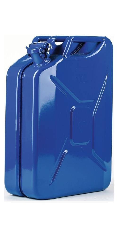 Valpro Aufbewahrungsbox Kraftstoffkanister Inhalt 20 l Signalblau RAL 5005 Stahlblech 0,9 L345xB165xH470mm