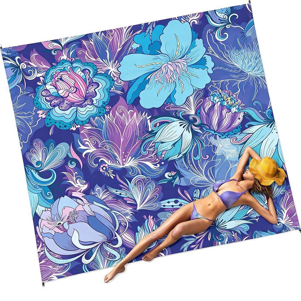 Picknickdecke Wasserdicht sandabweisende Stranddecke,180x200 cm,Campingdecke, Diwzbyn, Strandmatte für Reisen, Camping, Wandern und Picknick, leichte