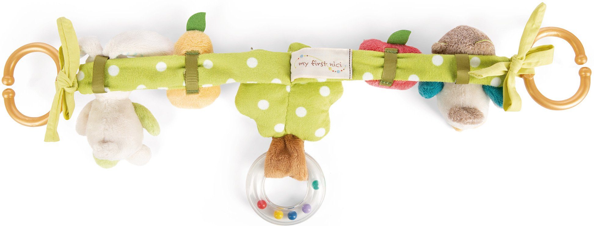 Nici Kinderwagenkette My first NICI, Hase und Eule, 40 cm