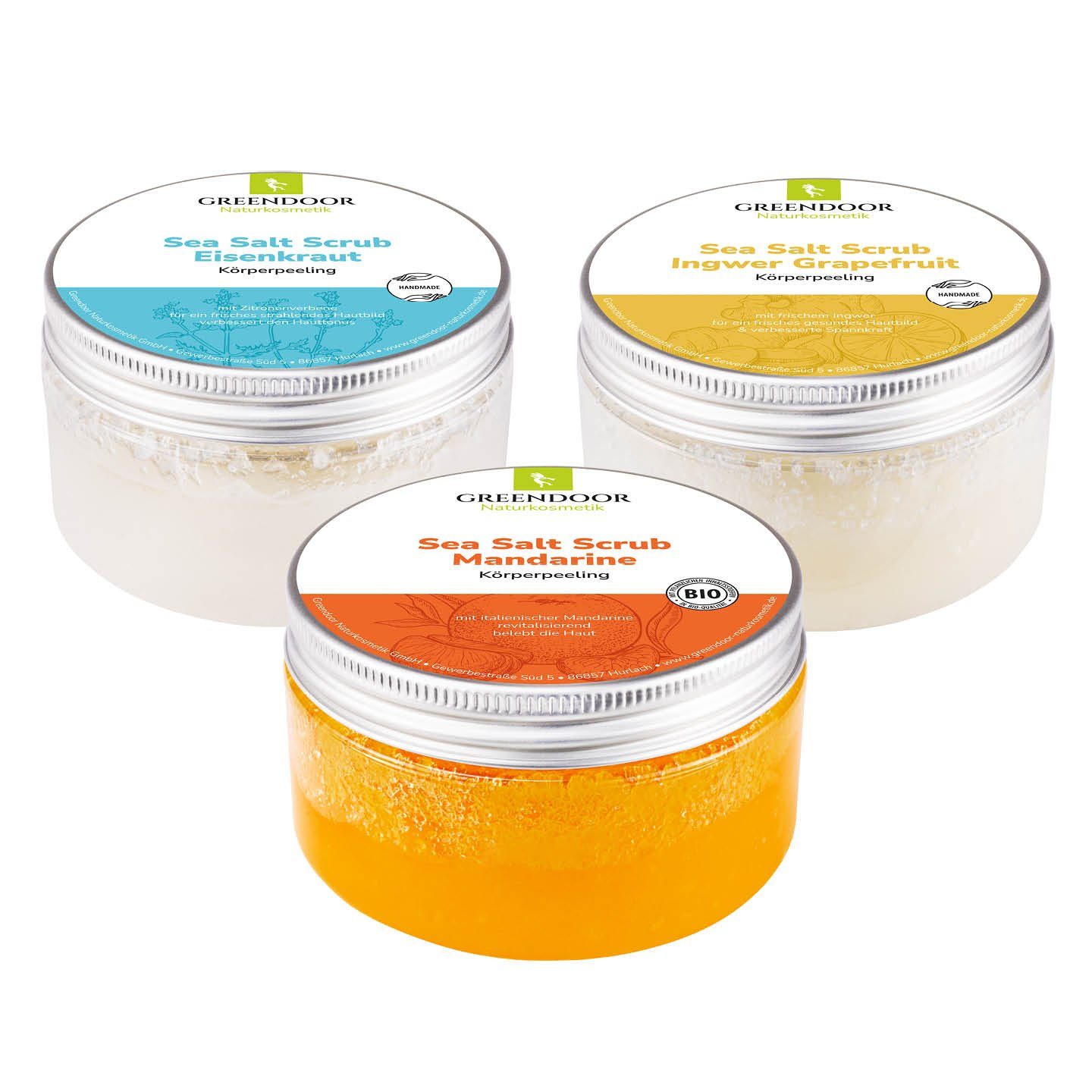 Körperpeeling Sea Körperpeeling Salt GREENDOOR FRESH Scrub Set