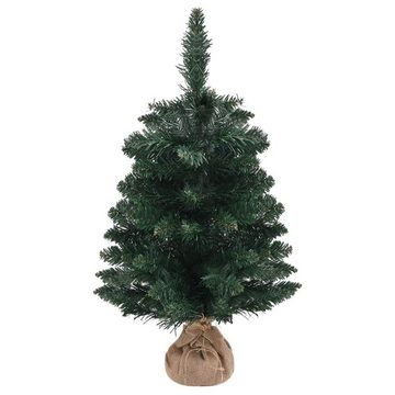 vidaXL Künstlicher Weihnachtsbaum Künstlicher Weihnachtsbaum mit Ständer Grün 60 cm PVC