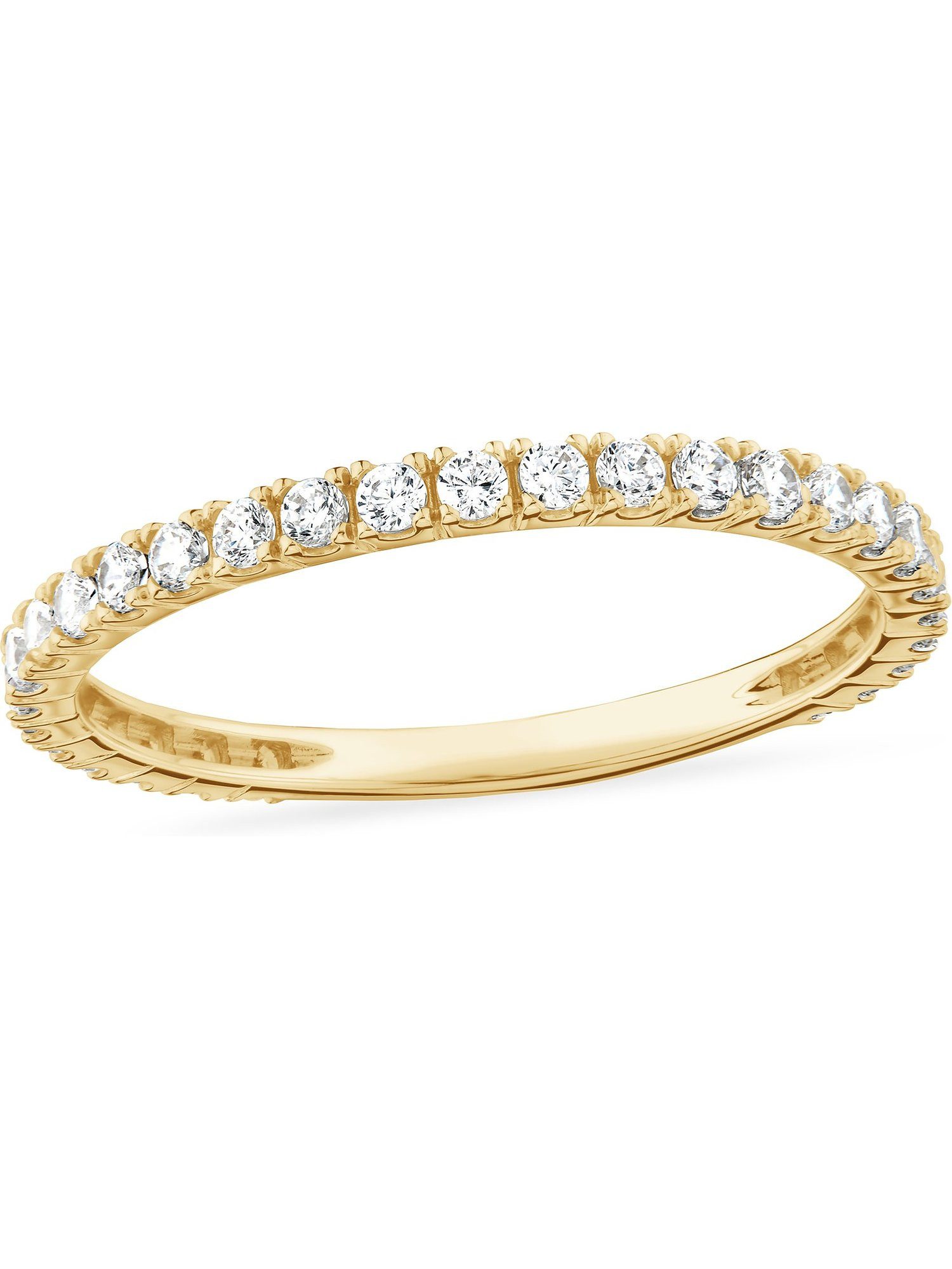 CHRIST Fingerring CHRIST Damen-Damenring 375er Gelbgold Zirkonia, Zirkonia günstig online kaufen