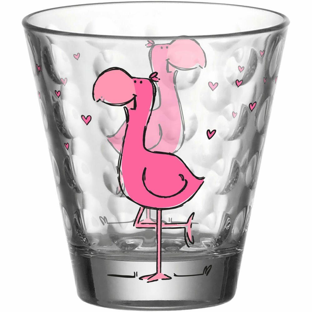 LEONARDO Kinderbecher ml, Flamingo, 215 Optic Bambini Kalk-Natron-Glas