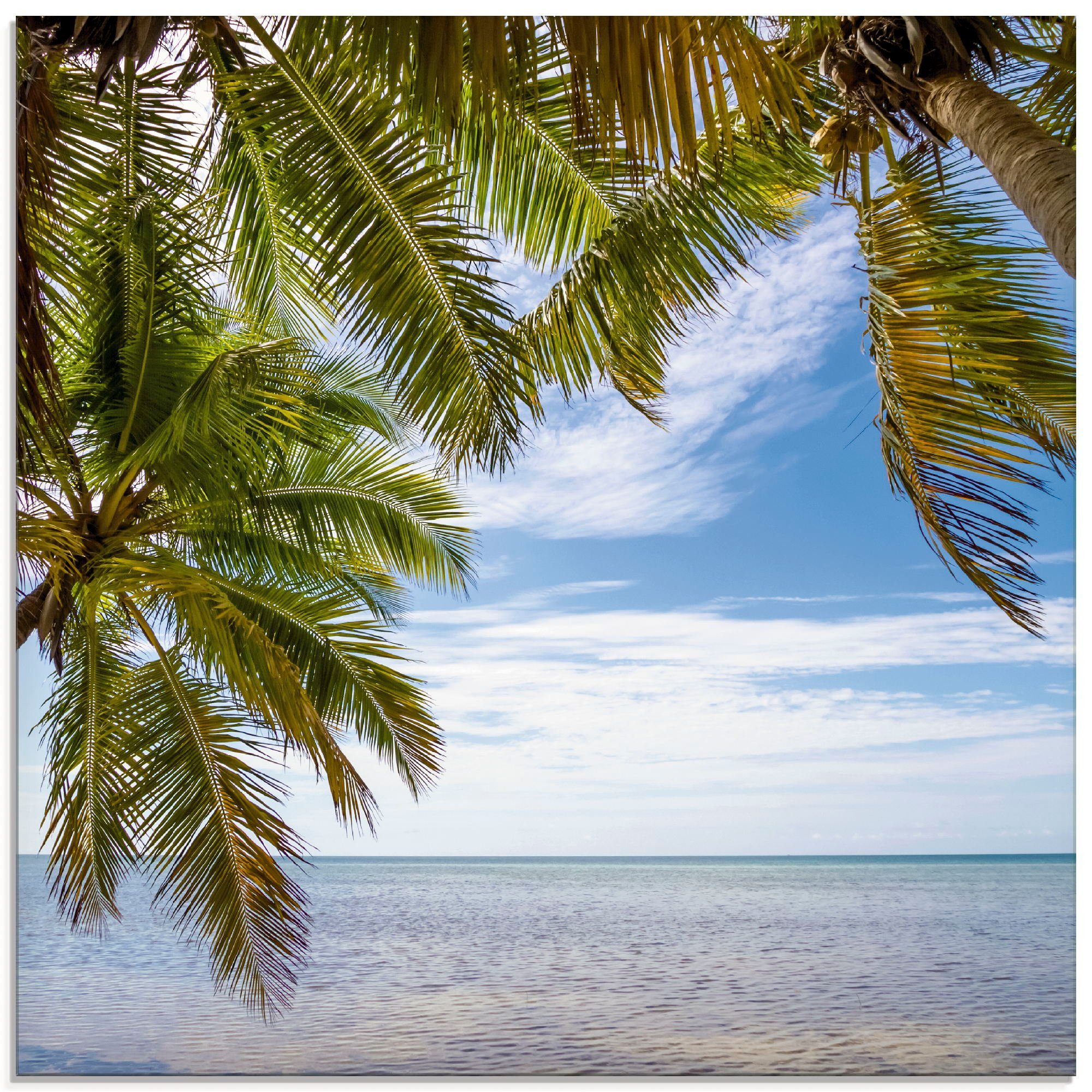 Artland Glasbild Florida in Das Keys (1 Bäume Meer, verschiedenen St), Größen