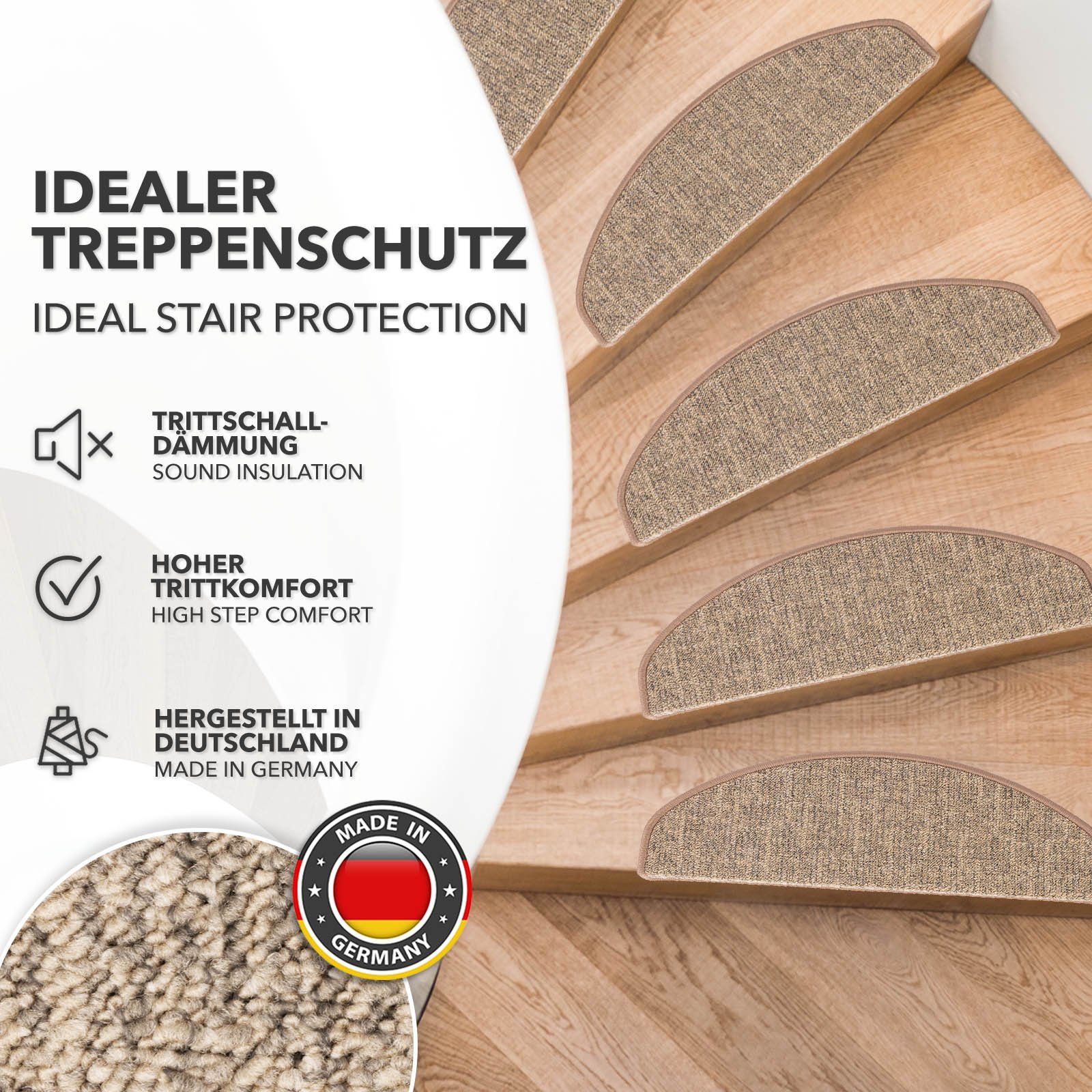 Karat Stufenmatte Alto – strapazierfähiges Treppenschutz‑Set, mit Klebestre günstig online kaufen