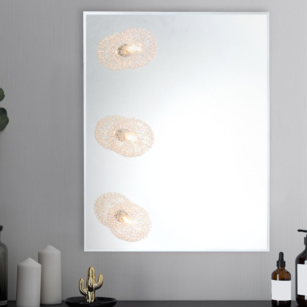 7 W LED Chrom Wand Leuchte Glas Spiegel Rand Beleuchtung Wohnzimmer Bad Lampe 