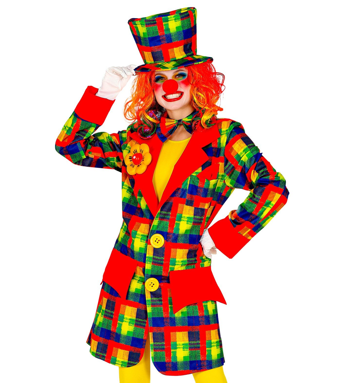 Widmann S.r.l. Clown-Kostüm Clown Kostüm 'Bailey' für Erwachsene, Mehrfarbig