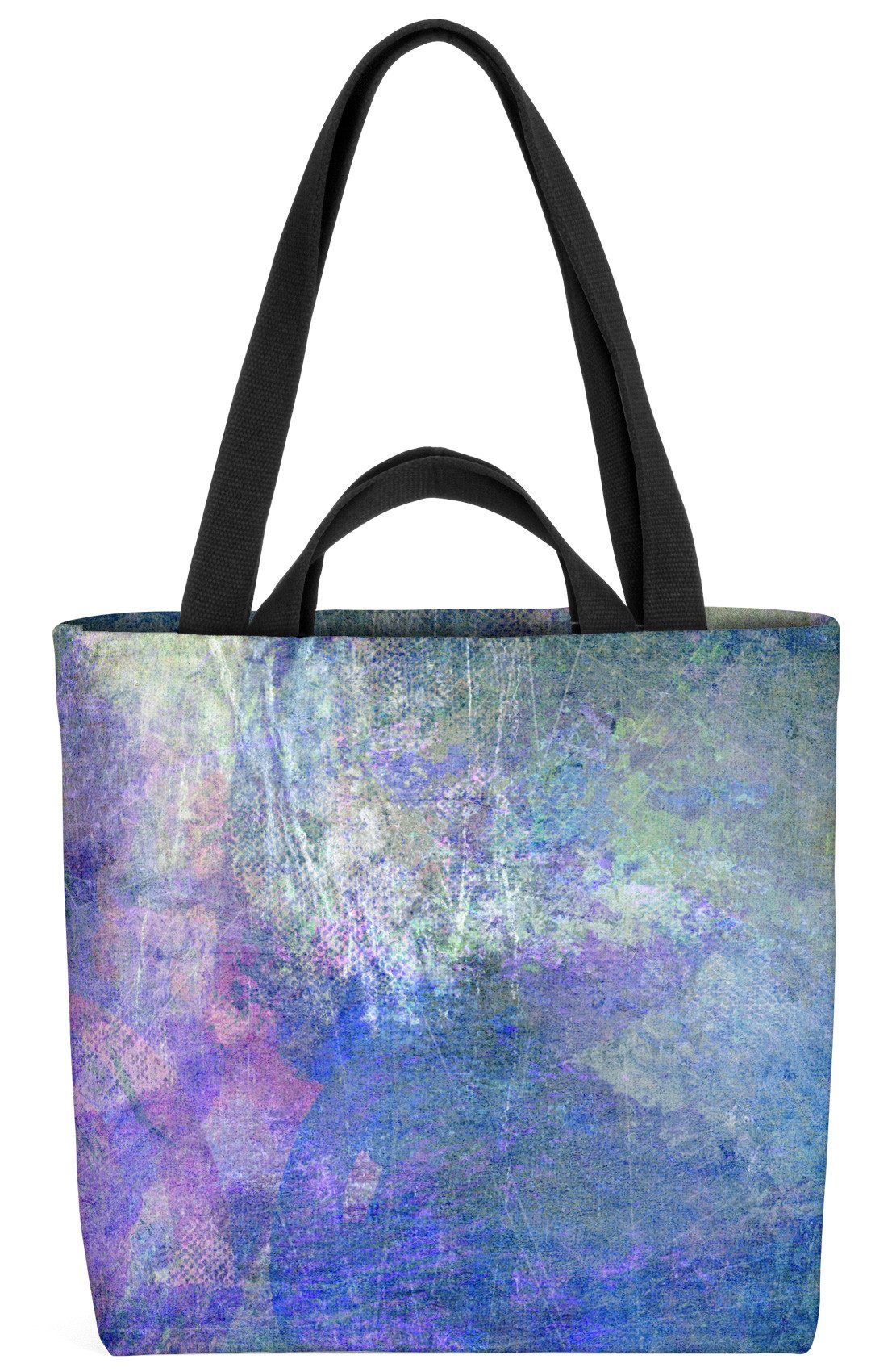 VOID Henkeltasche (1-tlg), Grunge Wall Painting Lila gemalt Gemälde Druck abstrakt Blau Punk Roc